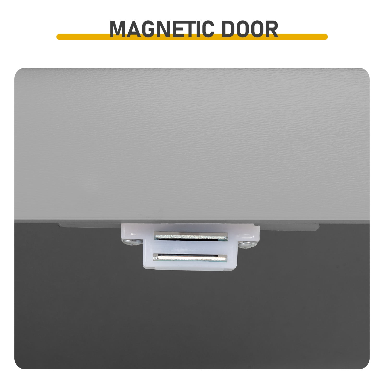 2-Drawer 2-Door Vertical Bathroom Cabinet, Grey, 23.62 x 11.81 x 43.31 in