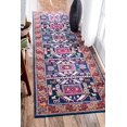 thumbnail image 1 of nuLOOM RZBD48A Tribal Marisela Runner Rug, 2` 8" x 8`, Navy, 1 of 5
