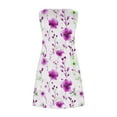 thumbnail image 6 of ZQUUVOU Women's Casual Summer Dress Floral Print Sleeveless Neck Knee Length Skirt Beach Dress Purple, 6 of 9
