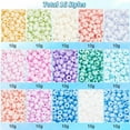 thumbnail image 4 of PH 1500pcs Candy Color Seed Beads 15 Colors Glass Beads 6/0 4mm Waist Beads Spacer Beads Tiny Glass Bead Kit for DIY Crafts Supplies Earrings Necklaces Bracelet Jewelry Making Colorful DIY, 4 of 9