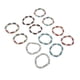 thumbnail image 3 of 12 Uds. Pulsera Elástica con Cuentas De 8mm, Cadena De Mano Que No Destiñe, Pulsera De Playa Trenzada Colorida, Conjunto para Fecha De Vacaciones, Joyería, Accesorios De Fiesta, 3 of 14