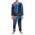 thumbnail image 3 of Hirioo Vibrant Fluid Motion Art for Men's Pajama Sets 2 Piece Pjs Men's Long-Sleeved Pajama Set Button Down Sleepwear,S-XXL-Medium, 3 of 7