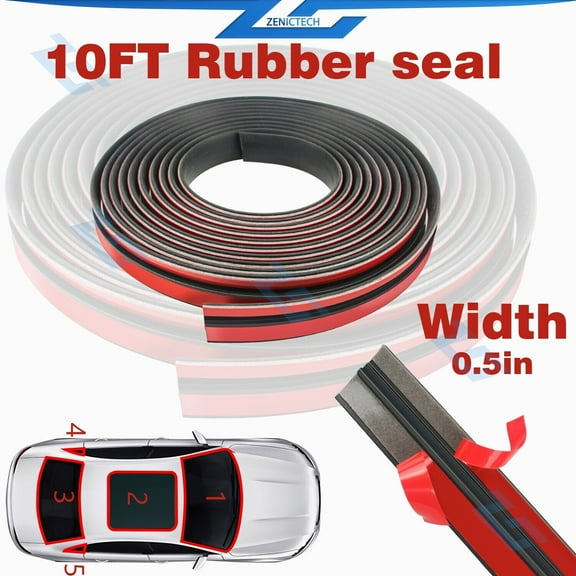 Htwon Universal 10FT Car Windshield Rubber Molding Seal Trim Windscreen and Windows