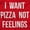 Red, variant on I Want Pizza Not Feelings Funny Food Unisex Fleece Graphic Zip Up Hoodie Brisco Brands 2X
