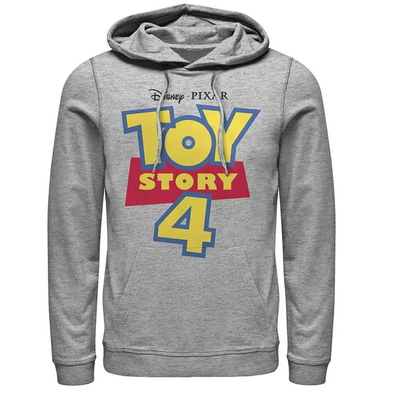 Men's Toy Story Bold Logo  Pull Over Hoodie Athletic Heather 3X Large