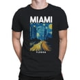 thumbnail image 2 of Miami Starry Night Graphic Men's Black T-Shirt, 2 of 3