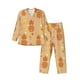 thumbnail image 1 of Balery Pineapples Pijama para Hombre de Dos Piezas con Manga Larga, Conjunto de Dormir y Descanso Suave con Bolsillos-Small, 1 of 6