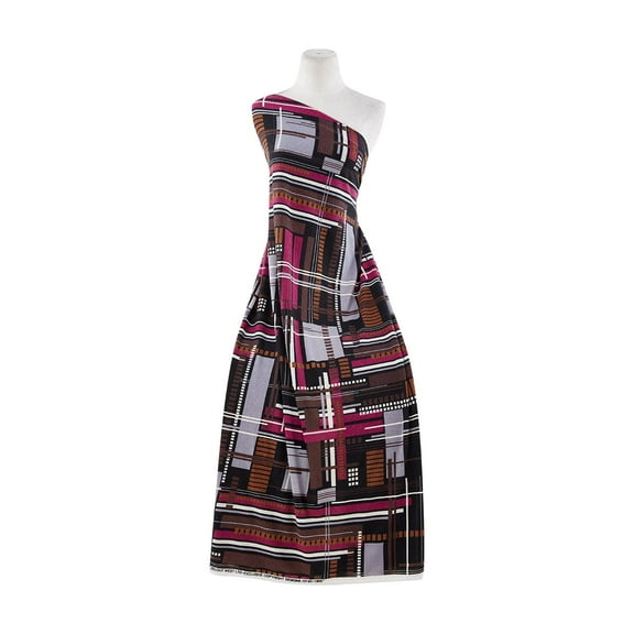 Zelouf Twiggy Sweater Knit Print , Sewing, DIY, Crafts Fabric by the Yard, 932 Blk/berry, 3 Yard