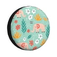 thumbnail image 1 of Fotbe Elephant and Flowers Funda de Llanta de Repuesto con Estampado, Engrosada, Ajuste Universal para Jeep, Remolque, RV, SUV, Camión-14 inch, 1 of 6