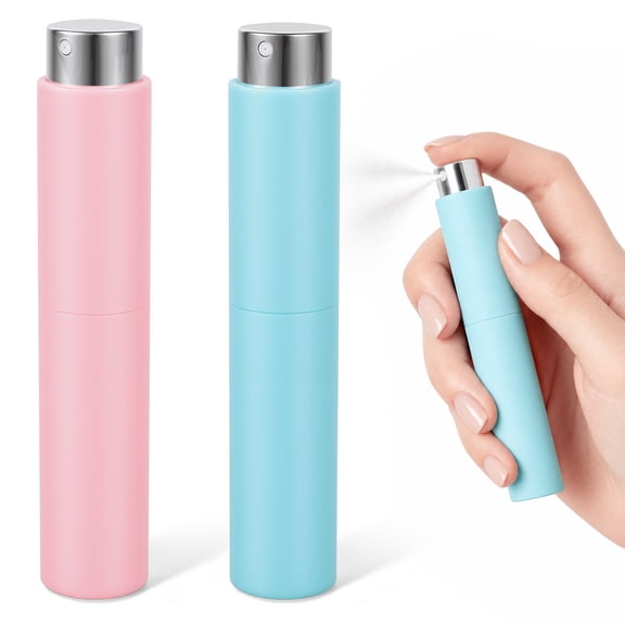 2 Pcs Perfume Travel Refillable Bottle,Reusable Portable Perfume Atomizer Spray Bottle for Pocket Travel Women,10 ml