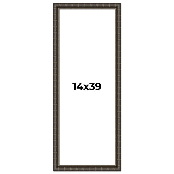 14x39 Frame Black Bamboo Solid Wood Picture Frame Width 1.5 Inches | Interior Frame Depth 0.5
