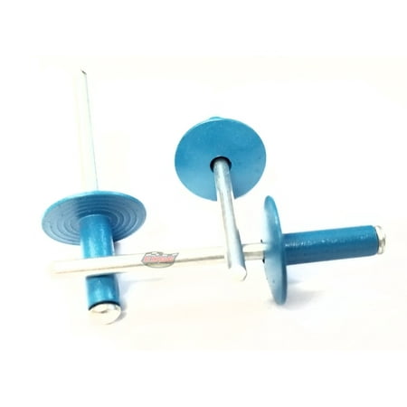 

Pepsi Blue 3/16 Rivet Large Flange Aluminum Head Steel Mandrel Blind Pop Rivets 250 pk