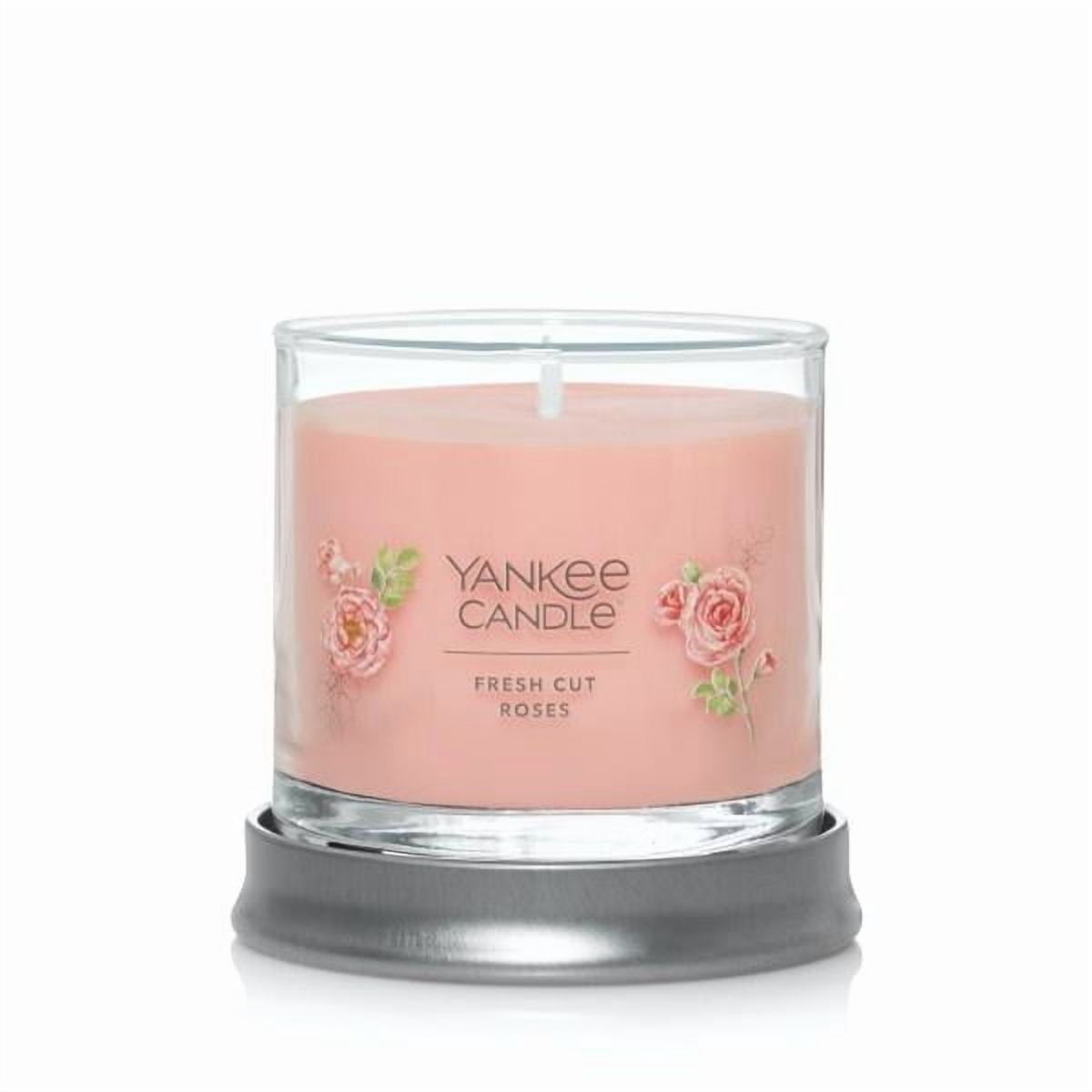 Yankee Candle Small Tumbler Scented Single Wick Jar Candle, Fresh Cut Roses, 4.3 oz (Pack of 2)