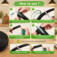 Black 3/8" 25ft Braided Split Wire Loom Cable Sleeve for Cord ...