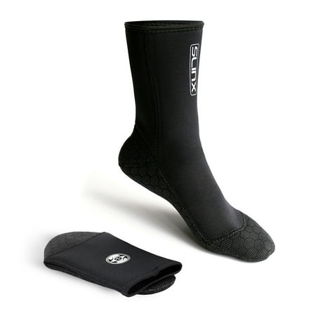 SLINX Stylish Unisex Stretchable Insulated Comfortable 3mm Swimming Socks Swimwear Wetsuit Neoprene Diving Socks Anti Scratches Warming Snorkeling Socks For