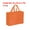 Orange, variant on Unique Bargains Reusable Gift Bags Horizontal Style Grocery Tote Bag Rose Red
