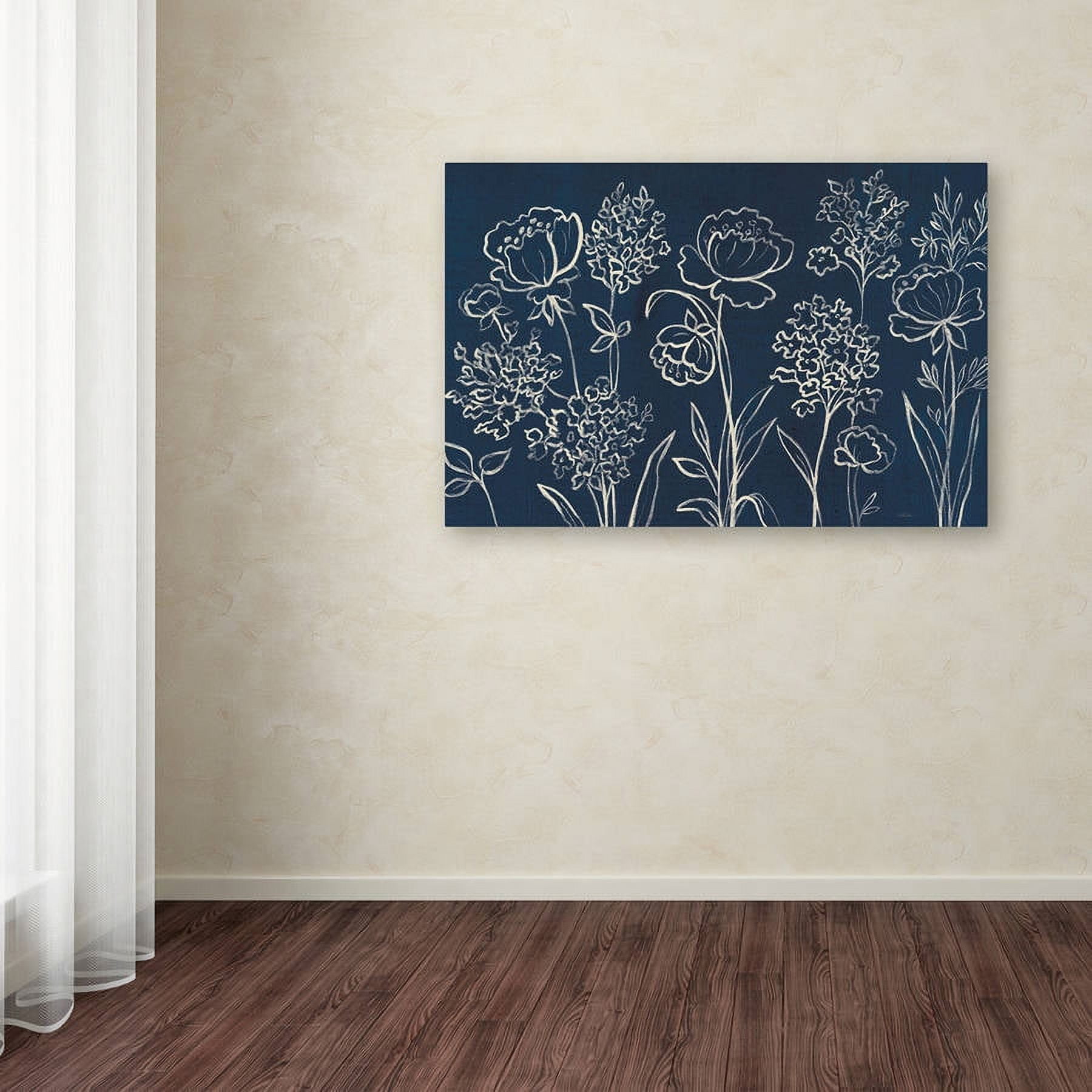 Trademark Fine Art "Indigo Floral I" Canvas Art by Silvia Vassileva
