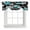 Blue, variant on Tie Up Valances for Windows, Burnt Orange Black Geometric Adjustable Valance Curtains Window Treatment for Living Room, Modern Color Block Abstract Rod Pocket Kitchen Curtains & Drapes 60x18 Inch