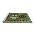 thumbnail image 2 of Ahgly Company Machine Washable Indoor Rectangle Persian Turquoise Blue Traditional Area Rugs, 3' x 5', 2 of 4