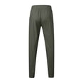thumbnail image 5 of Men's Casual Pants Men's Solid Casual Pants Skinny Work Outdoor Trendy Long Fitness Green 2XL, 5 of 6