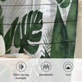 thumbnail image 6 of Palm Leaves Sheer Curtains 45 Inches Long, Tropical Botanical Leaf Summer Wooden Gray Light Filering Curtains, Breathable Simi Curtain Privacy Drapes for Kitchen Bathroom Small Window Treatment, 6 of 7
