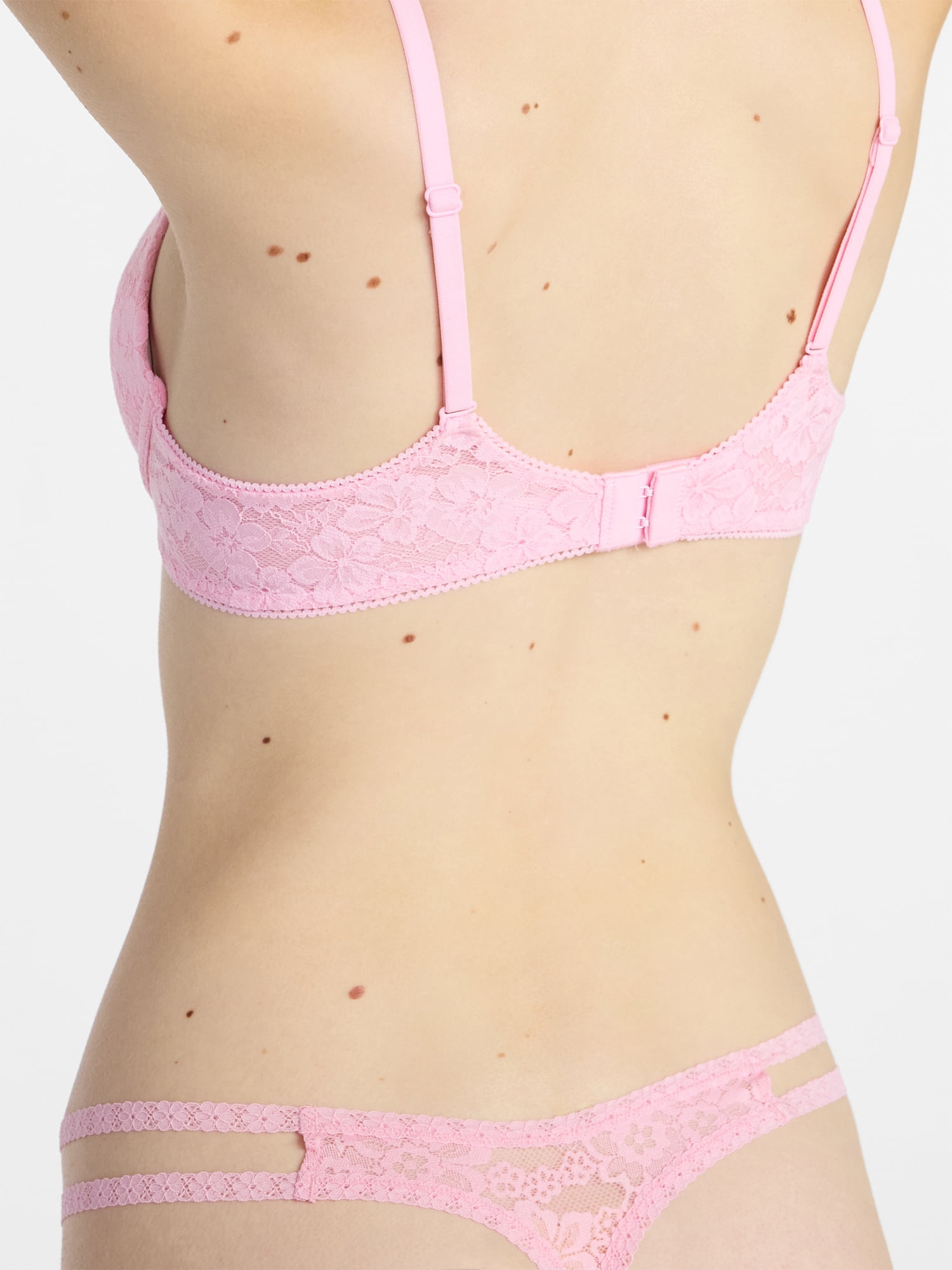 No Boundaries Strappy Lace Thong Panties, 3-Pack, Women's XS-XXXL