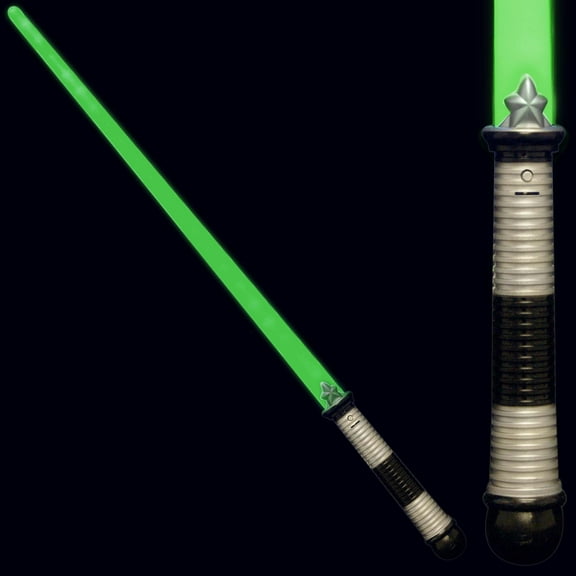 Flashing Blinky Lights 22 LED Green Saber Glow Stick, 28"