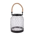 Better Homes & Gardens Metal Candle Holder Lantern with Rope, Bronze