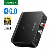 UGREEN Bluetooth 6.0 Audio Receiver, LDAC AAC Hi-Res Hi-Fi Wireless Adapter with 3.5mm AUX & Dual RCA, 15-Hour Battery for Car Stereo, Home Speakers, PC