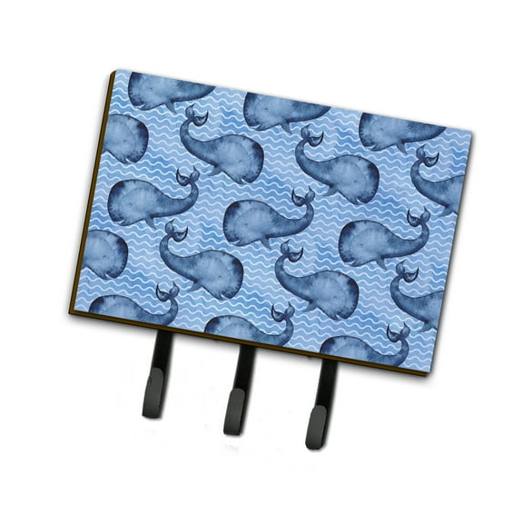 Beach Watercolor Whales Leash or Key Holder