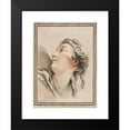 thumbnail image 2 of Gilles Demarteau the Elder 12x14 Black Modern Framed Museum Art Print Titled - Head of a Woman (1762-1772), 2 of 5