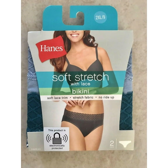Hanes Women's Stretch Bikini Panties Casual, 2 Pair