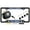 Black - Style 1, variant on [Officially Licensed Product] - U.S. Navy Proud Parent with Eagle, Anchor Logo - Domed Custom-Made Personalized Narrow Thin Top 4 Hole Metal Car License Plate Frame & Free caps - Black Frame (Qty: 1)