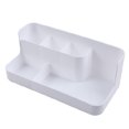 thumbnail image 1 of Soporte para cepillos de dientes de baño,Organizador de baño para encimera,Accesorios de baño con almacenamiento de pasta de dientes/tocador,Plástico blanco, 1 of 5