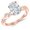 rose-gold, variant on HDD 1 Carat LAB GROWN DIAMOND Twisting Infinity Gold & Diamond Split Shank Pave Set Oval Cut Engagement Ring (E-F Color VS1-VS2 Clarity 1 Ct Center) Platinum Size: 9