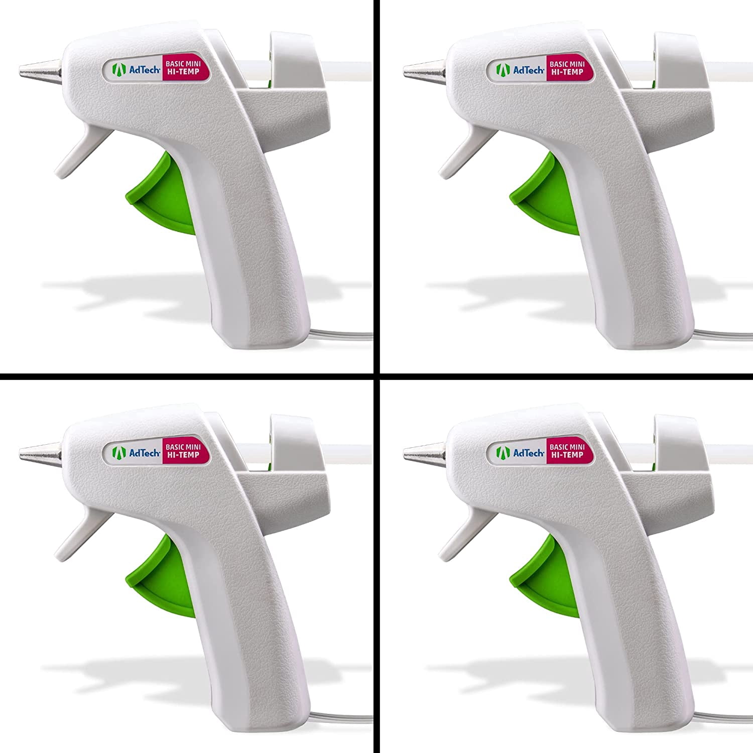 AdTech High Temp Mini Size Hot Glue Gun 4pack, Clear