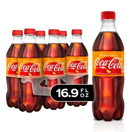(4 Pack) Coca-Cola Orange Vanilla, 16.9 Fl Oz, 6