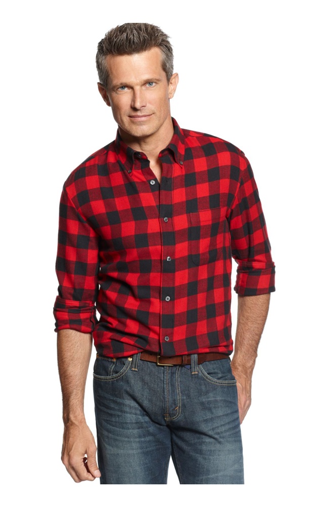 John Ashford Mens Big and Tall Long Sleeve Plaid Shirt 3XLT John Ashford Mens Big and Tall Long Sleeve Plaid Shirt 3XLT