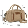 thumbnail image 3 of Wrangler Barrel Bag Retro Top Handle Bags with Crossbody Strap Boston Satchel Purse and Handbag Women, Tan, 3 of 7