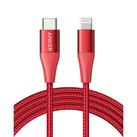 Anker USB C to Lightning Cable [6ft] Powerline+ II Nylon Braided Cable, Supports