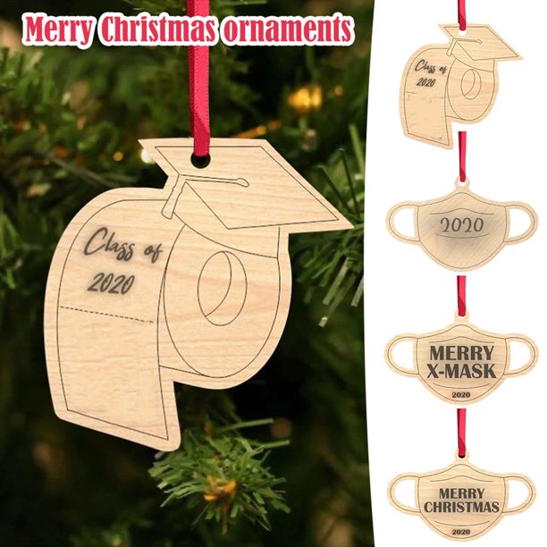 onlyliua Liquidación Adornos Navideños In Mascarilla 2020 Decoración Navideña para Árbol de Navidad Muy Alegre Pero In Mal Gusto