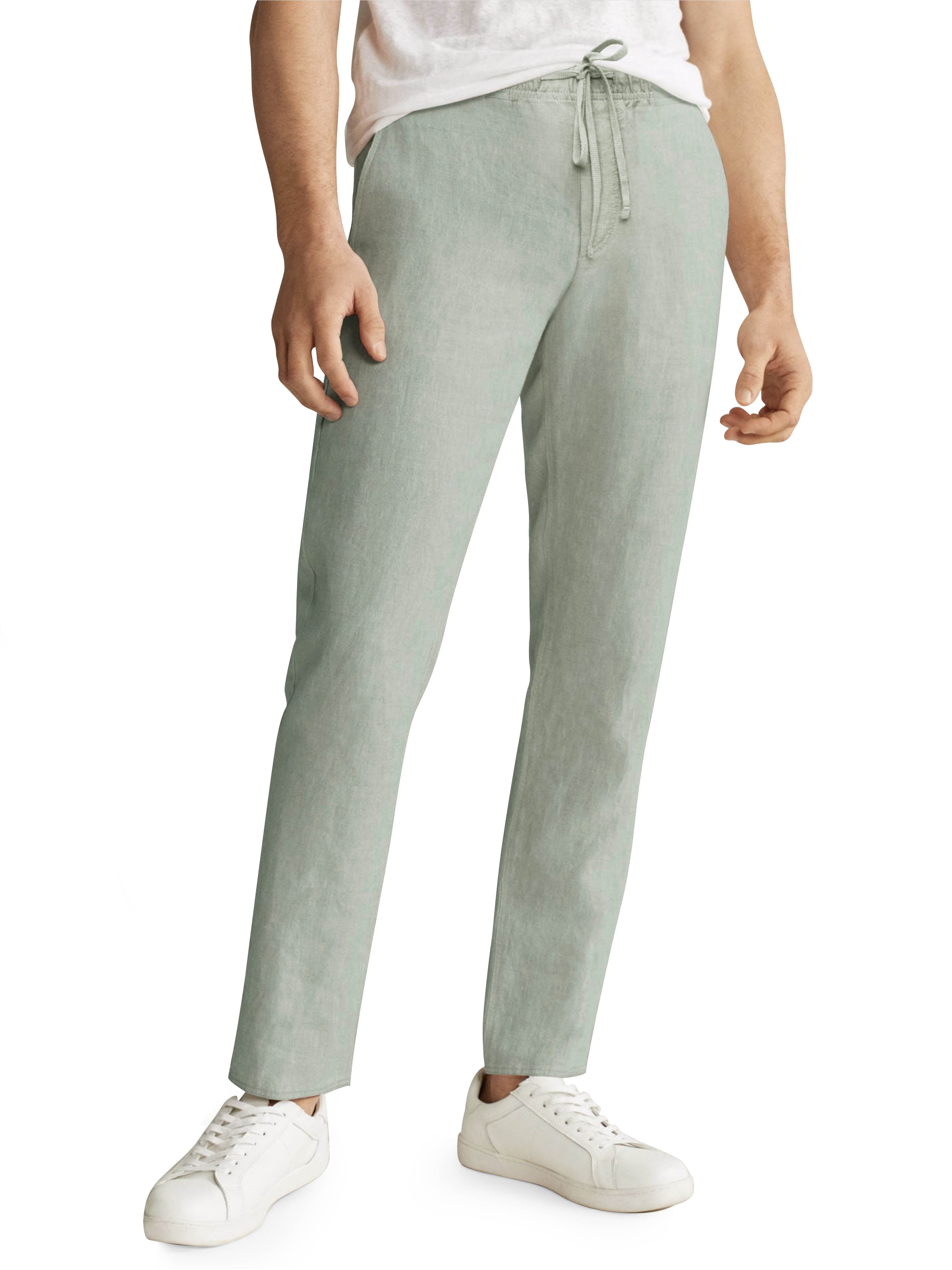 Hat and Beyond Mens Premium Soft Linen Pants Wrinkle Resistant Flat Front Classic Slacks 