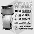thumbnail image 2 of Helimix 2.0 Vortex Gray Portable Pre-Workout Protein Blender Shaker Bottle No Balls or Whisks Made in USA 20oz, 2 of 9