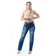 thumbnail image 1 of Jeans recto con rasgaduras / Juvenil, 1576 (Mezclilla tono medio) azul 13, 1 of 3