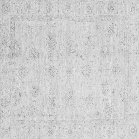 Ahgly Company Indoor Square Oriental Gray Traditional Area Rugs, 6' Square