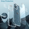 thumbnail image 6 of JETech Glitter Case for iPhone 12 Pro Max, 6.7-Inch, Bling Sparkle Shockproof Phone Bumper Cover, Cute Sparkly for Women and Girls (Clear), 6 of 7