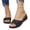 Black, variant on Womens Flat Sandals, Wide Sandals for Women, Womens Summer Beach Sandals Wedge Low Open Toe Slides Ladies Dressy Sandals Slipper Platform Comfortable Flower Sandals, Khaki, 7.5
