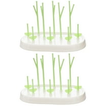 Worgeous 2pcs Multifunction Bottle Drying Rack Tree-shaped Bottle Organizer (Green)