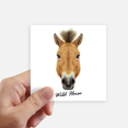 thumbnail image 1 of Brown Strong Horse Animal Sticker Square Waterproof Stickers Wallpaper Car Decal, 1 of 1