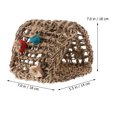 thumbnail image 3 of Rustic Bird Hanging Hammock Cave Parrot Cage Rattan Nest Sleeping Bed Swing, 3 of 9